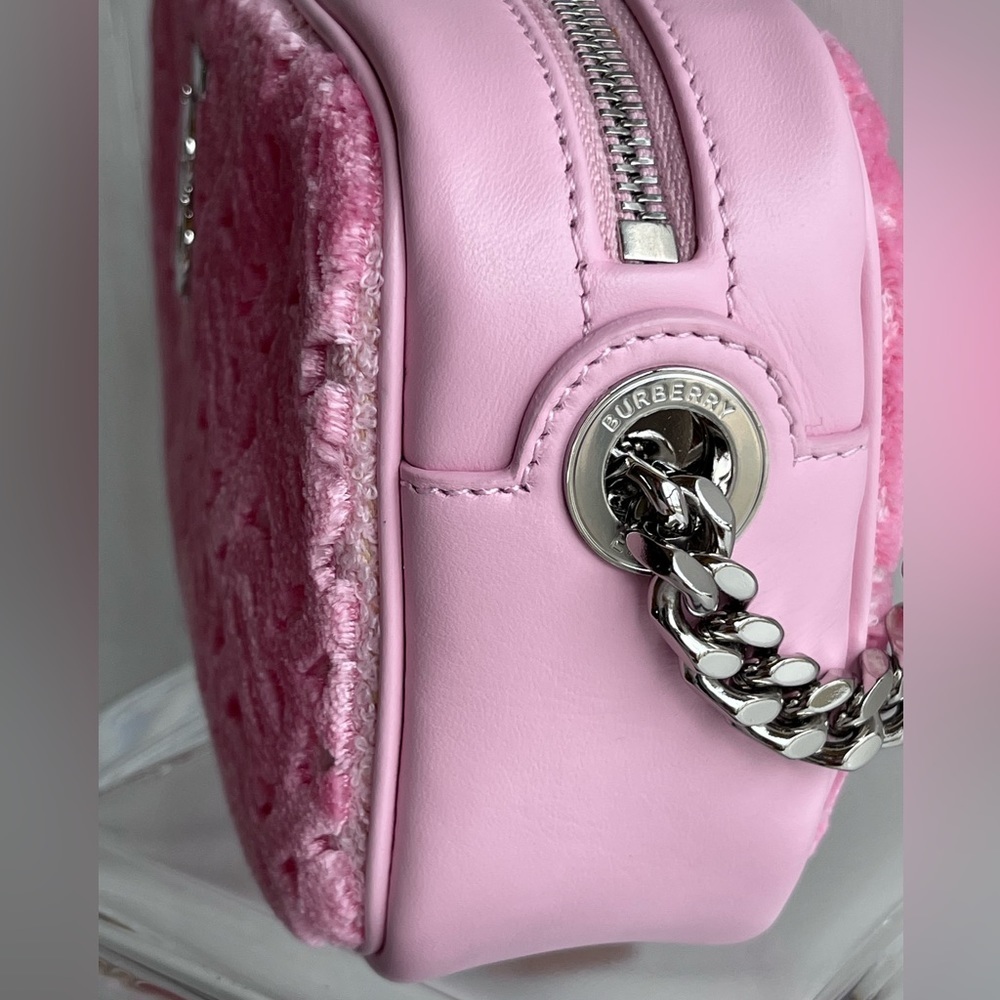 BURBERRY Lola TB Monogram Toweling Camera Crossbody-Primrose Pink - Picture 11 of 13